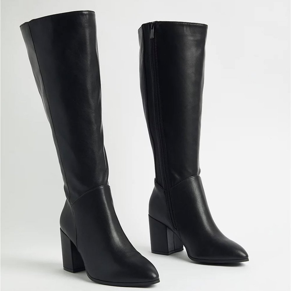 Pointed Toe Heel Knee Boot (WW) - 10 1/2 - New